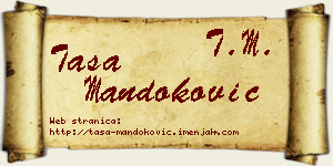 Tasa Mandoković vizit kartica